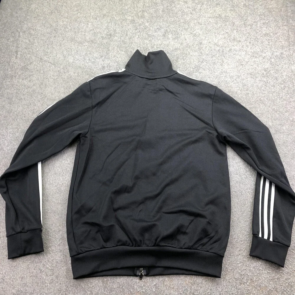 Adidas Jacket Mens Medium Black Zip Track 3 Stripe Parley Ocean Plastic Firebird